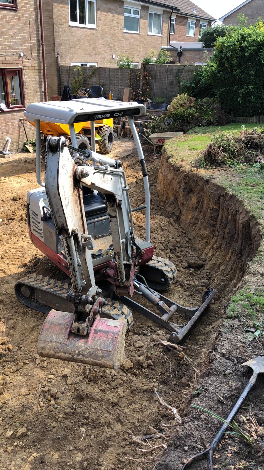 Drainage installation and concrete slab in Sussex