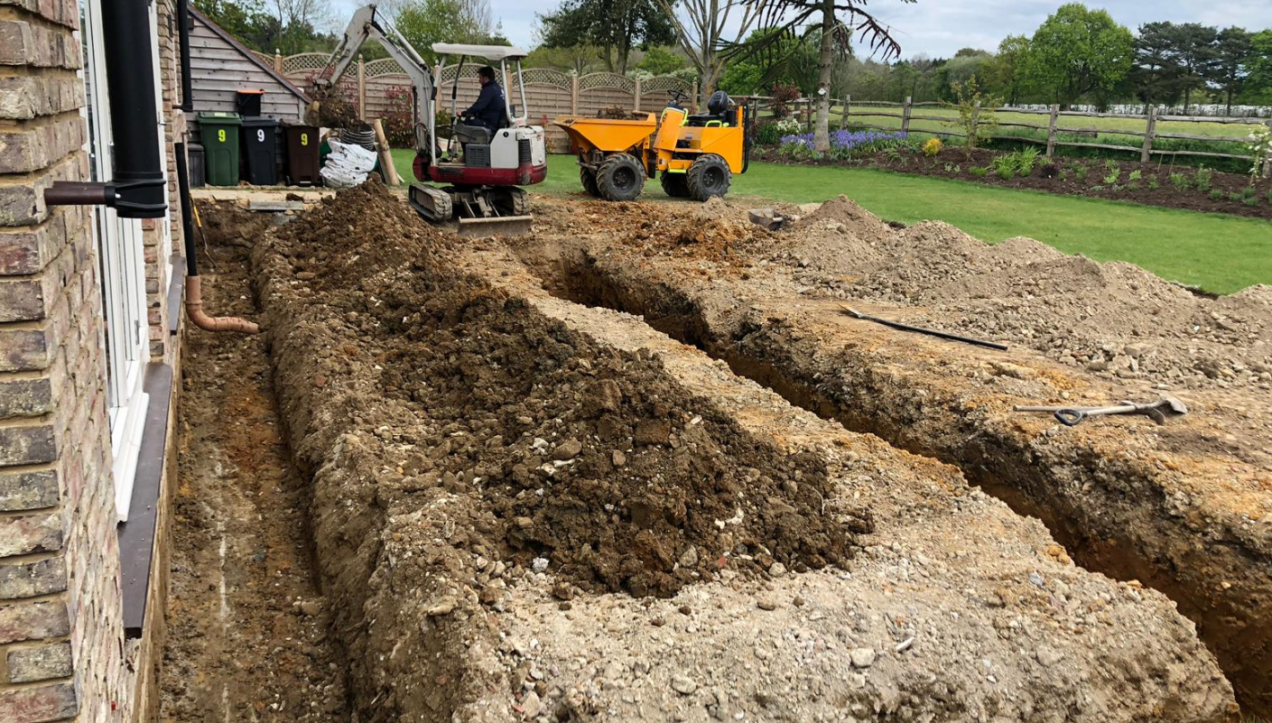 Concrete footings and foundation work in Kent