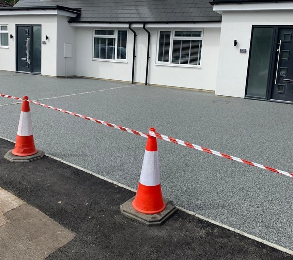Shingle driveway installation in Sussex